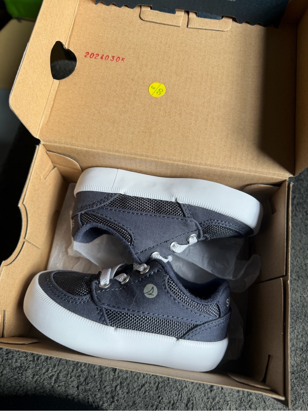 Sperry Kids Navy and White Sneakers